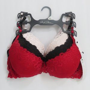 (#W-1) Marilyn Monroe 3-pack Push Up Lace Bras